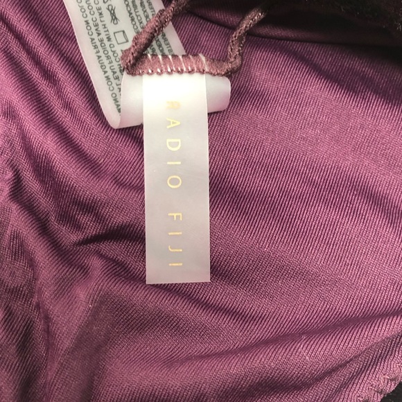 Radio Fiji Maroon Velvet Thalia Bikini Cheeky Bikini‎ Bottom - Picture 4 of 7